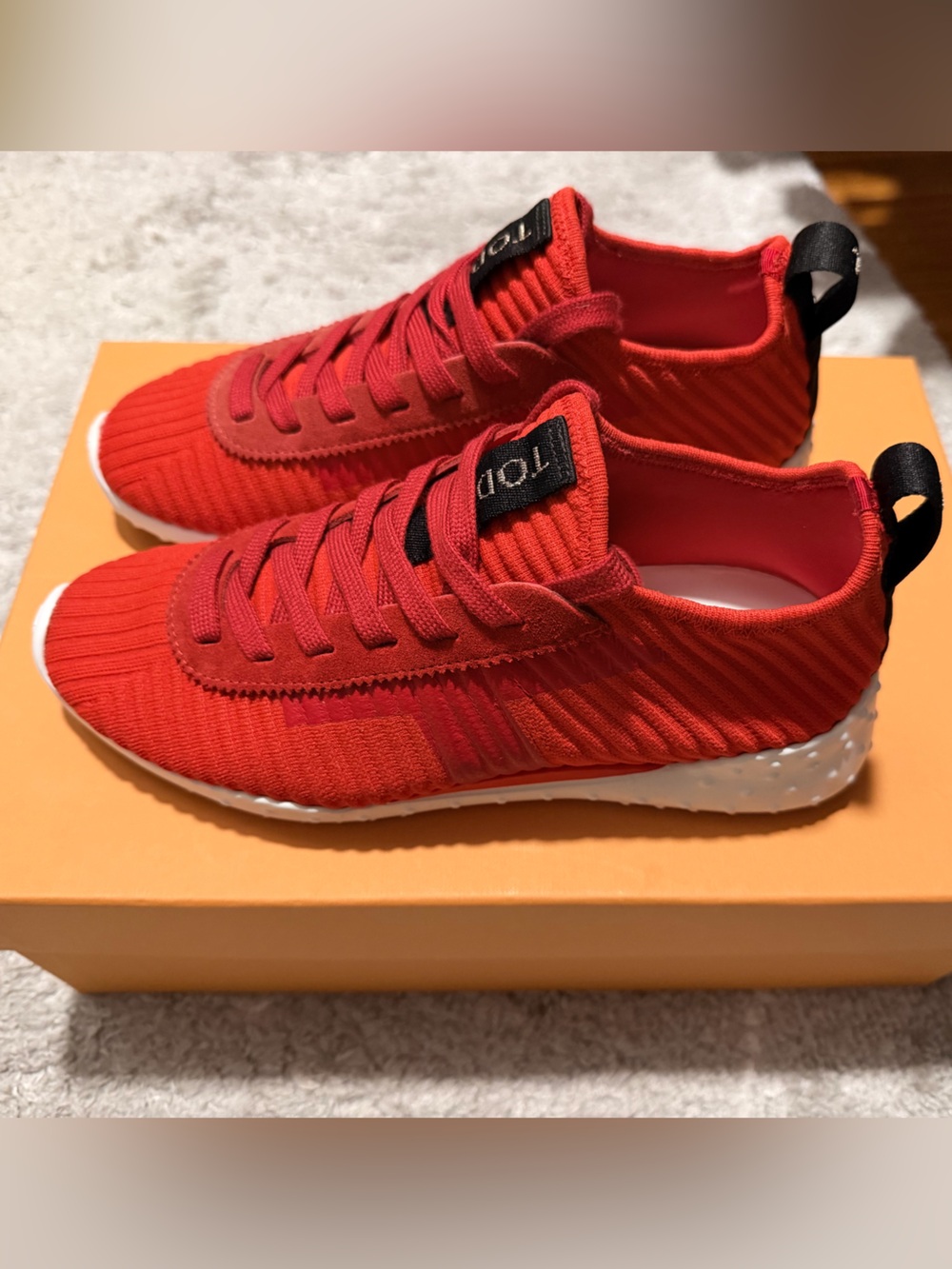 Tod’s Sportiva Red Knit Sneakers 37